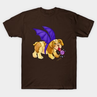 Sweet Halloween Bulldog Bat T-Shirt